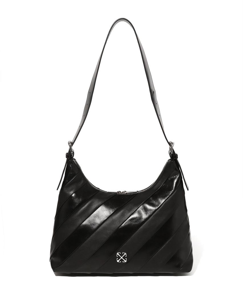 Off-White Stripe Hobo Bag (Black)
