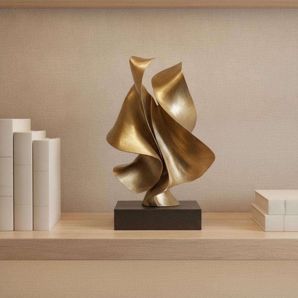 Sculpture with Pedestal Base Stylish Resin Statue Stand Premium