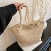 Straw Bag Women's 2025 New Summer Bag Simple Fashion Shoulder Bag Niche Versatile Women's Bag Niche Premium