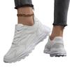Fashion Clean - Fit White Platform Dad Sneakers | Lace - Up Light - Sport Daily Commute Shoes