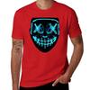 The Purge Mask T-Shirt Street Wear Customizeds Black T Shirts for Men