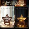MZ1235 LED Glowing Wooden Christmas Tree Ornament