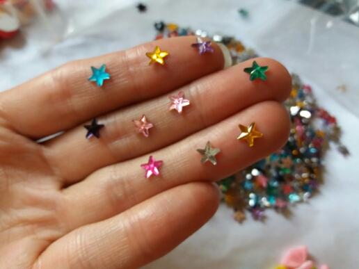 5mm Acrylic Stars Rhinestones Decoration Crafts Cabochon Scrapbooking Embellishments Flatback Nail Art Garment Beads DIY