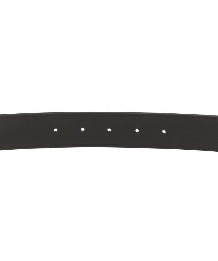 Dagseunamseongaegseseoli Black One Check Line Strap Cowhide Tab Belt Dbbe6F201Bk
