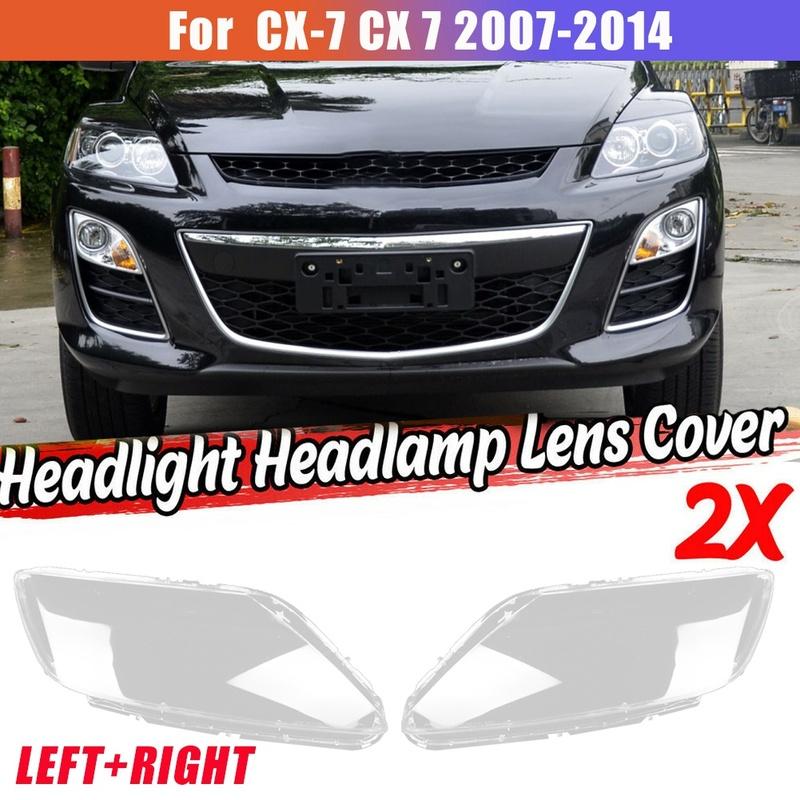 1 Paar Links+Rechts für Mazda CX-7 CX 7 2007-2014 Auto Scheinwerferglas Abdeckung Scheinwerfer Lampenschirm Frontlicht Schale Abdeckung