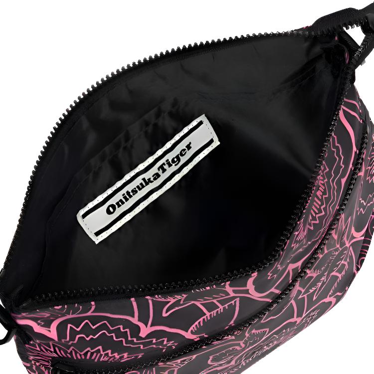 Unisex Bag Onitsuka Tiger Polyester Shoulder Bag Regular Unisex Pink & Black