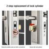 Door Lock Cylinder 70Mm/80Mm/90Mm Security Copper Lock Cylinder Interior Bedroom Living Handle Brass Key Locking 3/4/5 Keys New