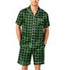 Men's Short Sleeve Button Down Pajama Set with Shorts Soft Lightweight Casual Sleepwear Lounge Set Available In Sizes S To XXXXL