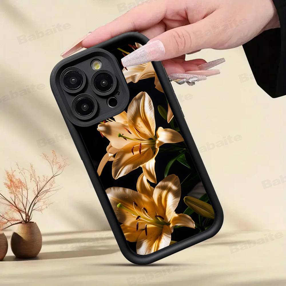 Abstract Flower Market Phone Case For IPhone 17 16 15 14 13 12 11 Pro Max Plus Silicone Shockproof Case