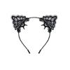 Halloween Masquerade Lace Eye Mask & Cat Ear Headband Set