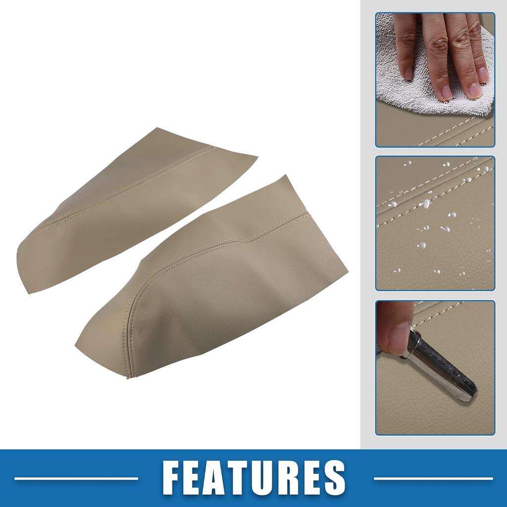 Car Rear Door Panel Armrest Cover Interior Door Trims for Honda Pilot 2009-2015 Beige 1 Pair