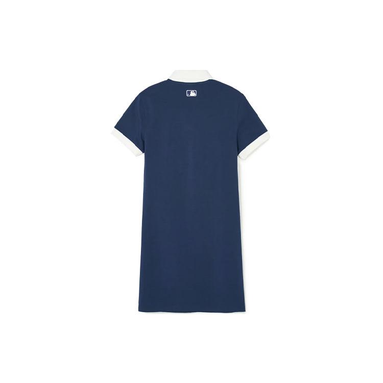 New MLB Short Sleeved Dresses Women's Marine Blue 3FOPV0143-43NYS