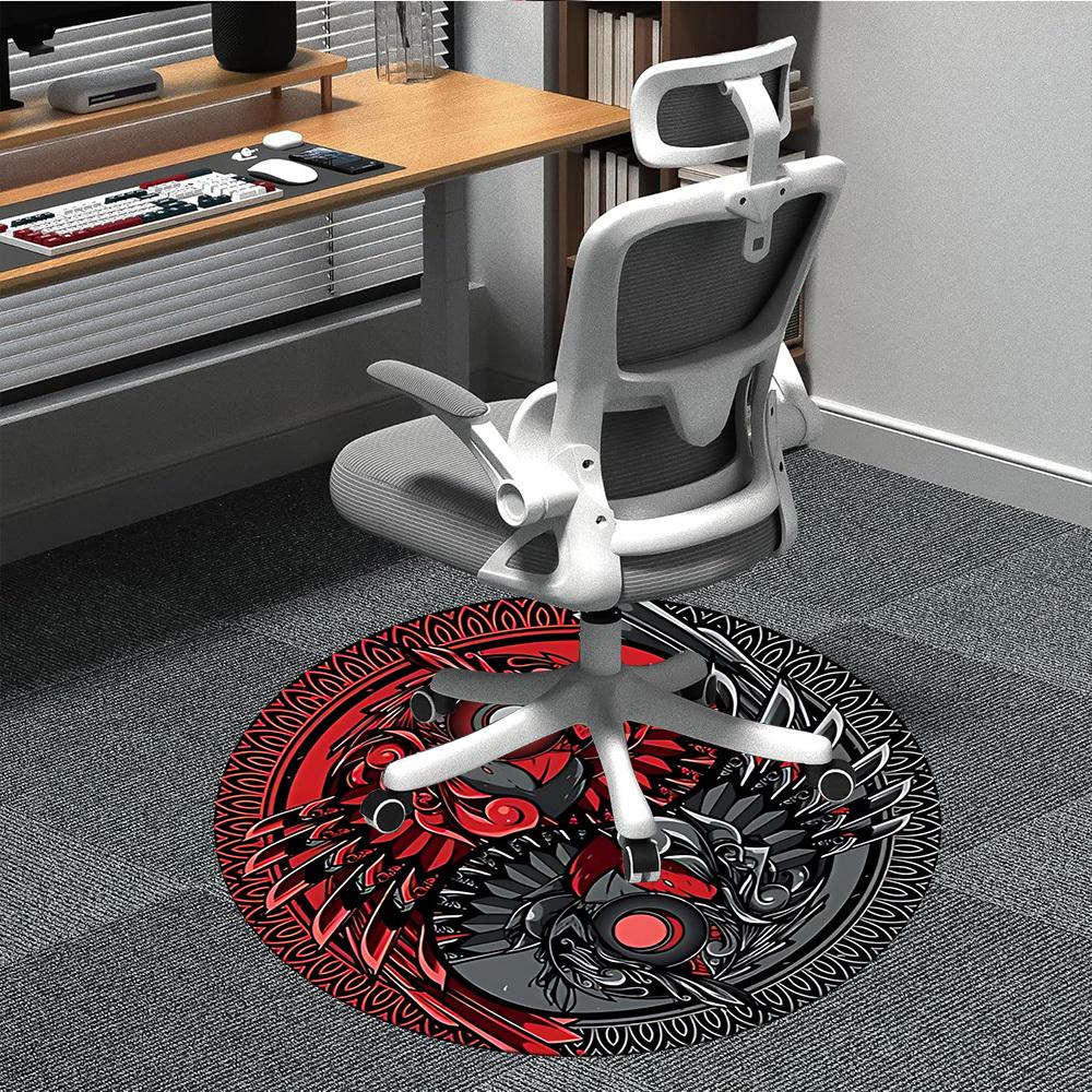 

1PC Yin Yang Symbol Chair Carpet for Office, Indoor Non-Slip Washable Carpet, Soft Comfortable Mat For Office Room yy250930283 80cm by 80cm