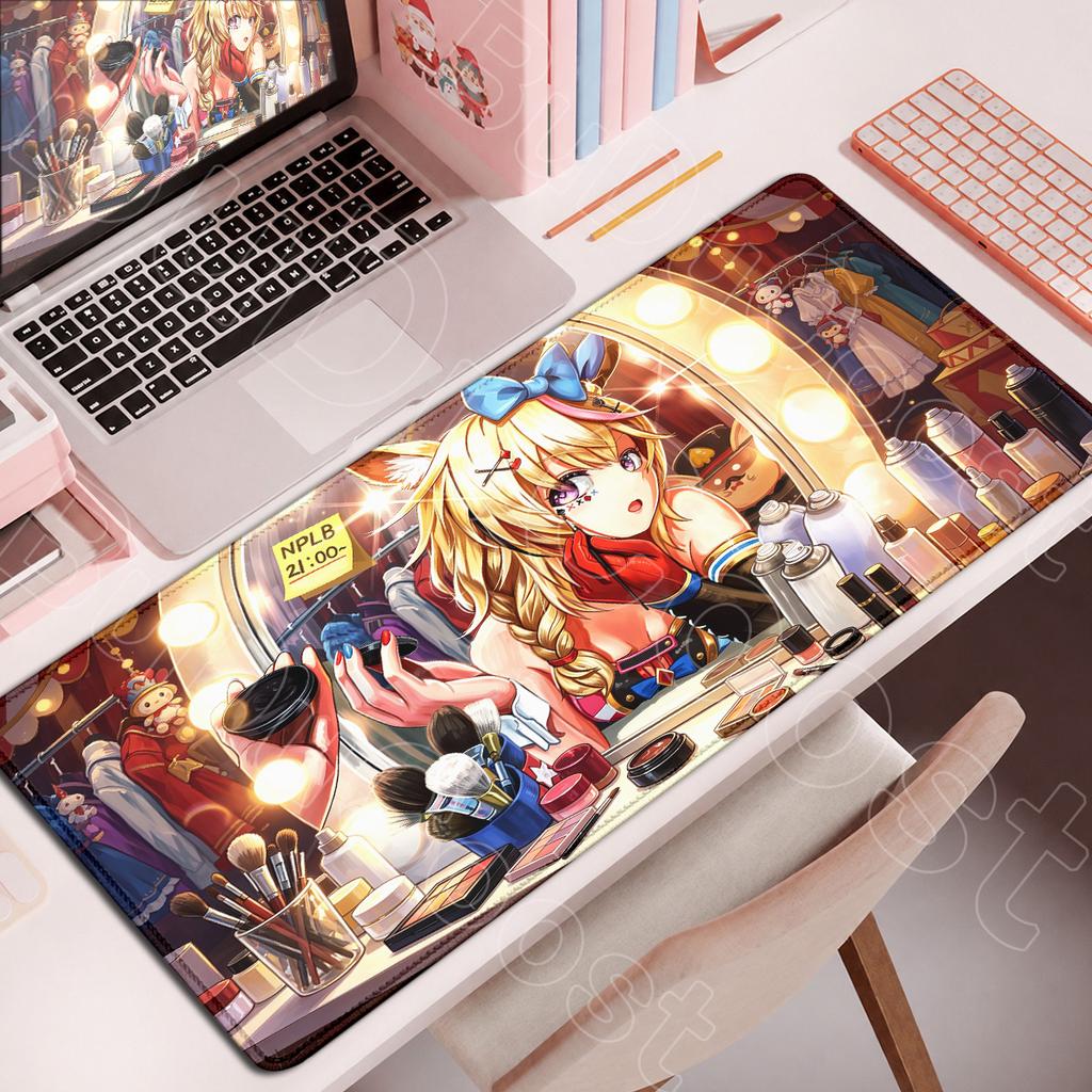 Hololive Cute Girl Omaru Polka Computer Keyboard Mats Pc Gaming Accessories Office Cabinet Desk Rug Hd Printing Vtuber Mouse Pad
