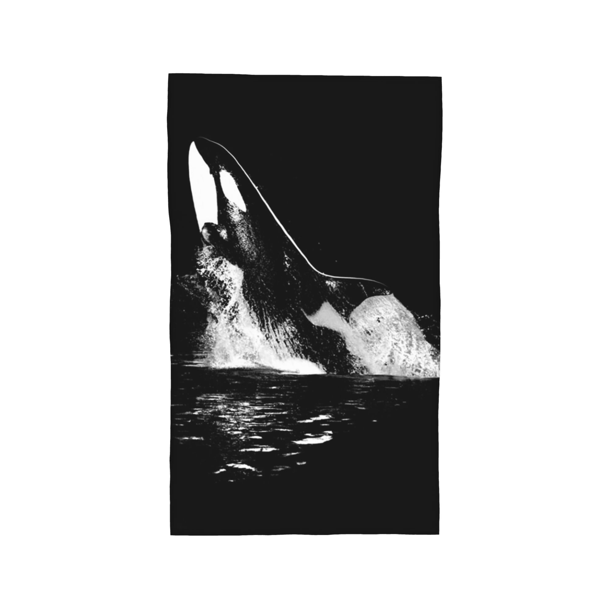 

Orca Aquatic Sea Ocean Killer Whale Soft Face Towel Quick Dry Pool Bath Cotton Towels Breathable W30*H60(CM)