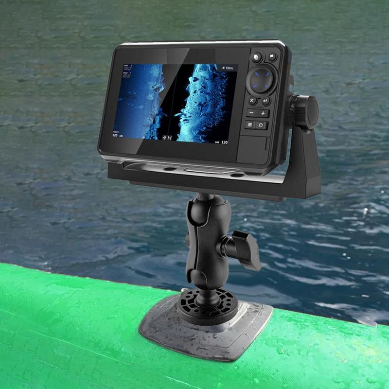 Electronic Fish Finder Mount Base Fishfinder, 360 Degree Swivel Ball Mount, GPS Plate, Rotating Boat Supporter, Marine Kayak