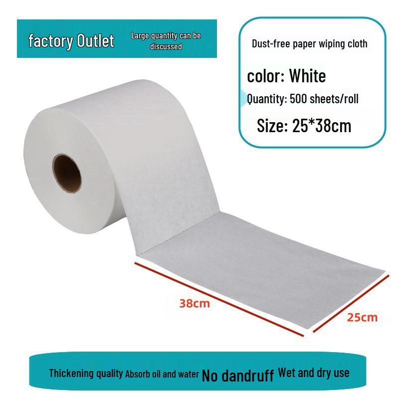 Non-Woven Dust-Free Cleaning Cloth: Blue/White Oil & Water-Absorbent Industrial Wiping Roll