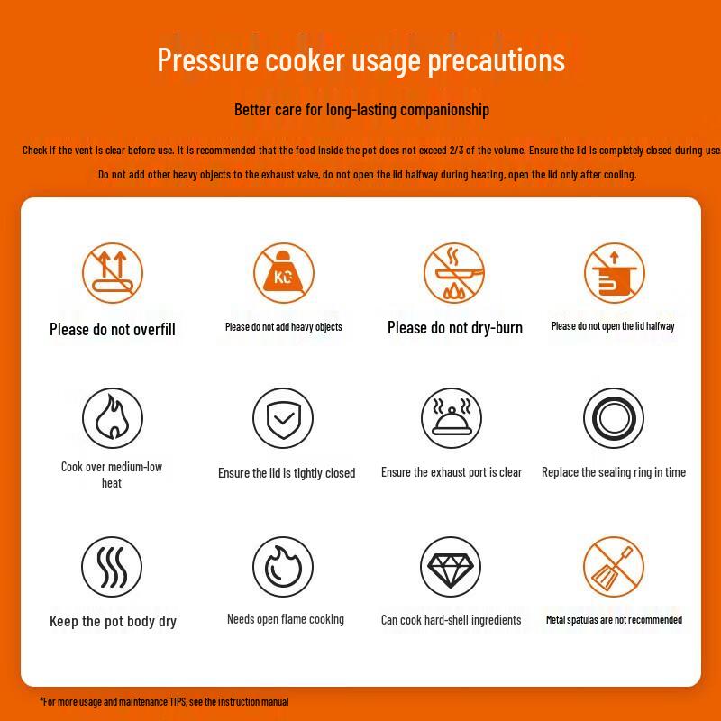 SUPOR 20cm Gas Stove Pressure Cooker with Steamer