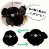 Cute plush fluffy body large black bird plush soft and fluffy lumbar Christmas Halloween nap black crow crow, cushion, pillow, sparrow-themed toy,