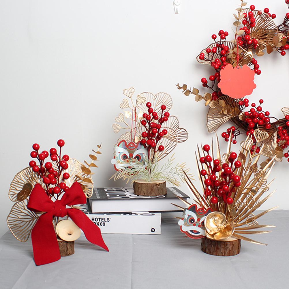 2022 New Year Tiger Auspicious Decoration Spring Festival Party Decor New Year Tree Ornaments