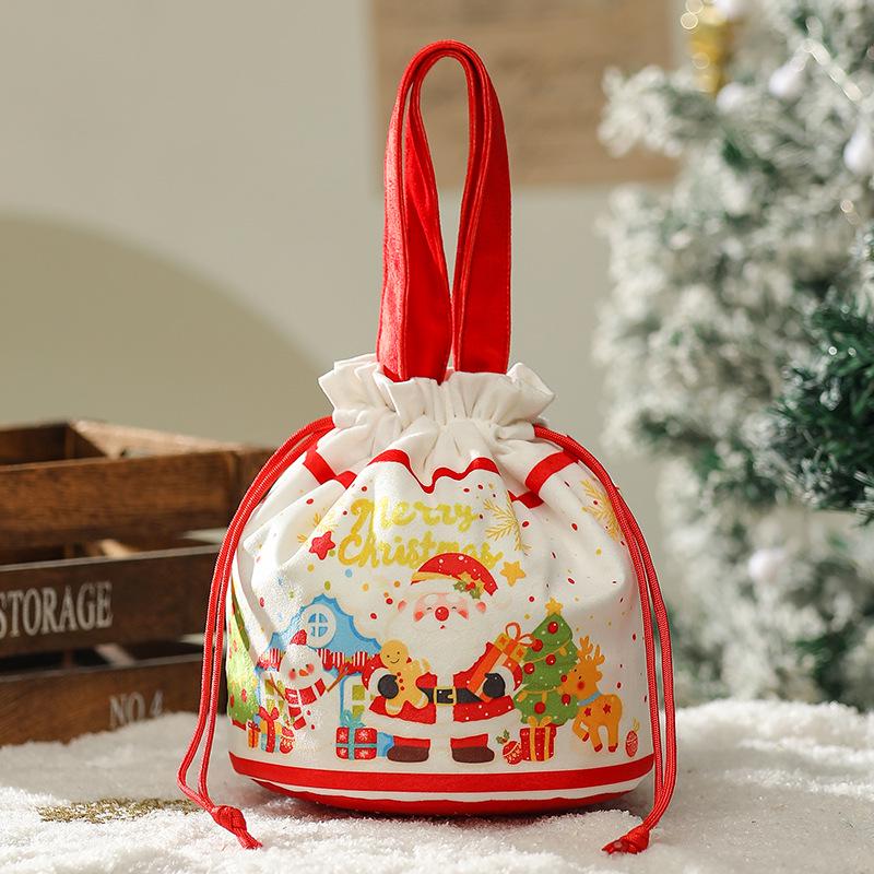 2025 Creative Christmas Gift Apple Box & Candy Drawstring Bag Handbag