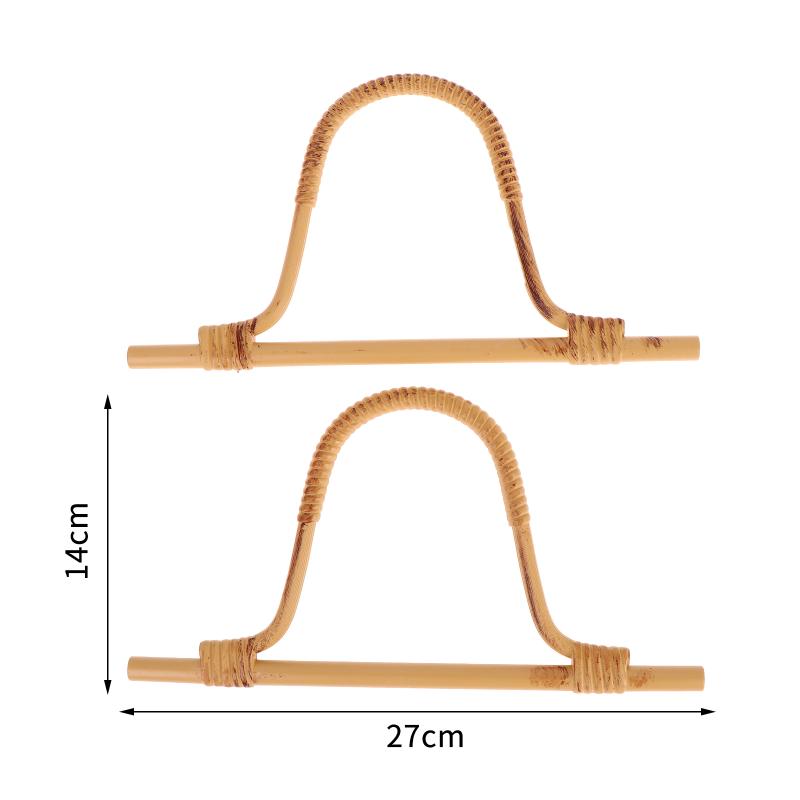 2Pcs Round D-Shaped Resin Purse Handles Non Slip DIY Replacement Bag Straps for Clutch Tote Handbag Repair