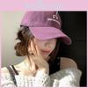 Wide Purple Trendy Brim Baseball Hat Women Soft Top Duckbill Cap Wear Leisure