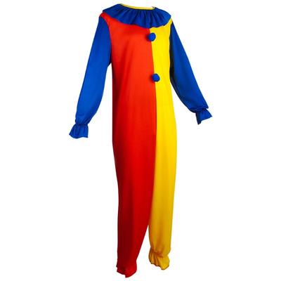 Halloweensky kostým pre dospelých mužov Klaun z zábavného parku Zábavný šťastný mužský kostým klauna na cosplay
