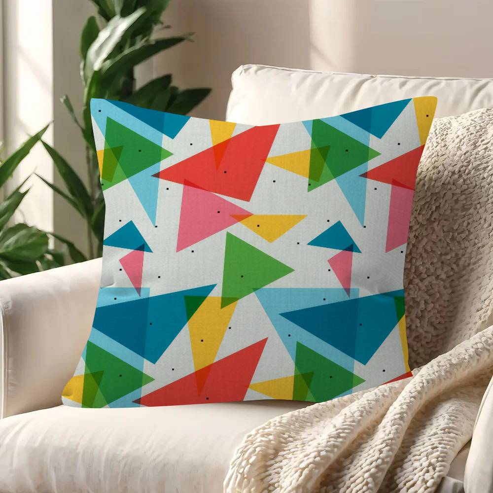 Art Abstract Geometric Personalized Picture Text Home Decorative Pillows Household Gifts 45X45Cm