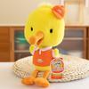 Cartoon Travel Duck Plush Toy Cute Little Yellow Duck Doll with Hat Children Rag Doll Gift