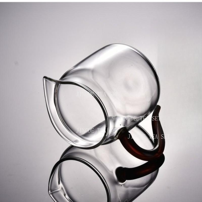 465ml Heat-resistant and High-temperature Glass Cup Thickened Teaset Circular Tea Filter Tea Separator Tea Set Accessories
