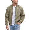 Men S Solid Color Baseball Jacket Zipper Side Pocket Outdoor Sport Coat