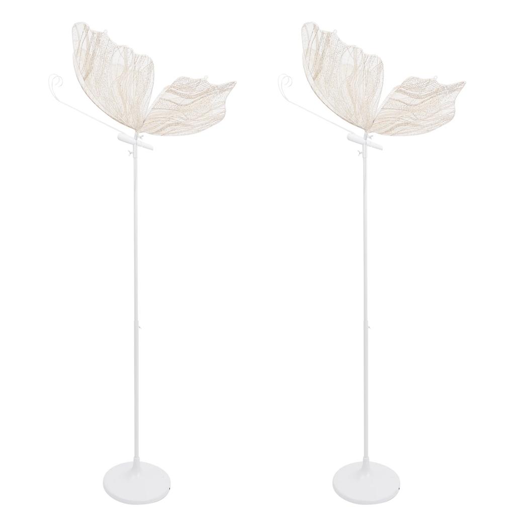 Pack of 2 Wedding LED Butterfly Lights, Floor Creative Butterfly Decoration Lights, 48W Warm Color Romantic Pathway Lights