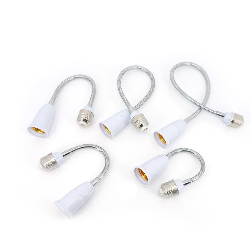Flexible E27 to E27 LED Lamp Base Bulb Socket Extender Extension Light Holder Converter V27