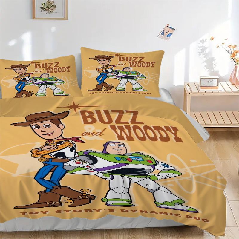 Toy Story Dynamic Duo Print 3Pcs Bedding Setduvet Cover With 2 Bedropillowcase Home Birthday Gift