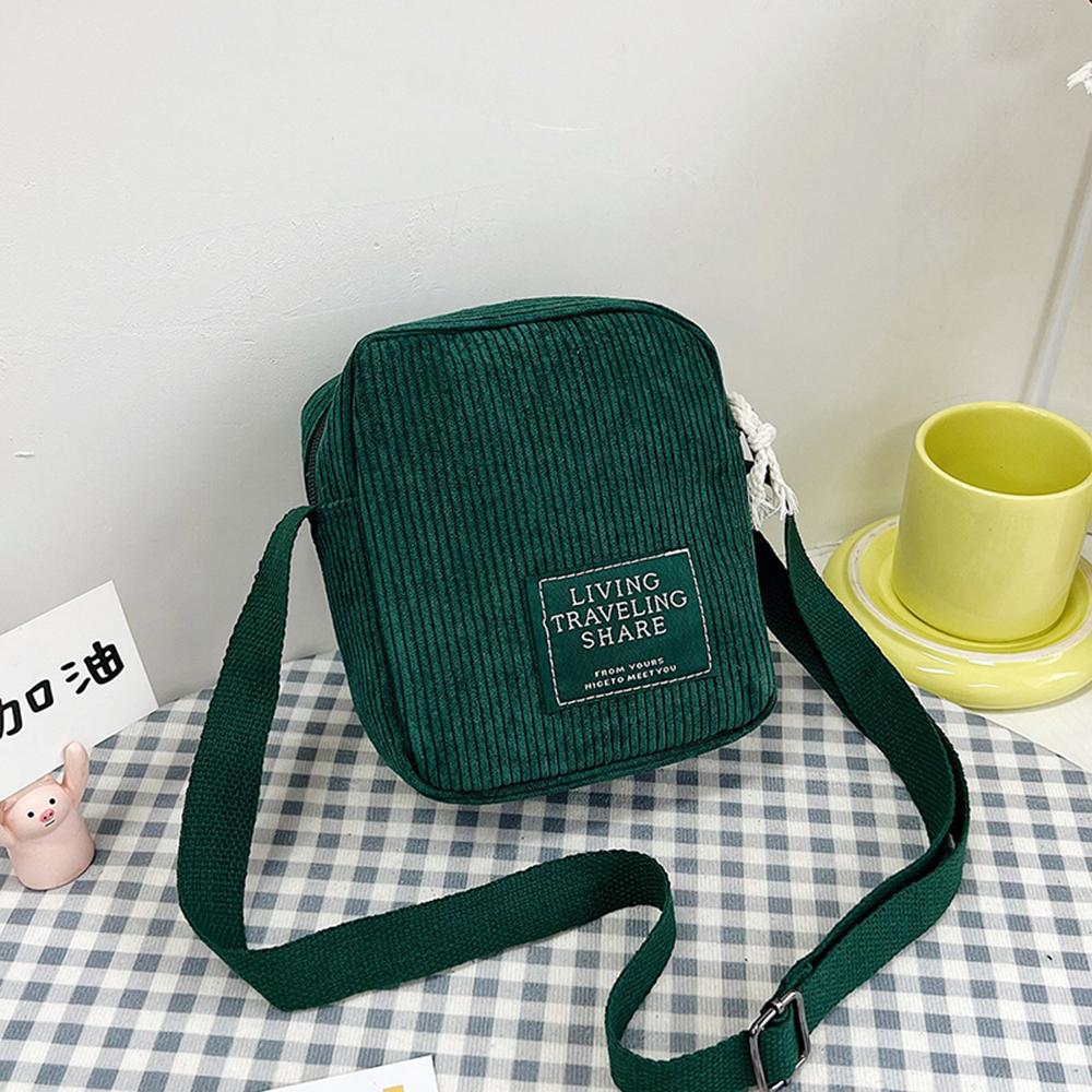FASHION Cute Girl Canvas Bag Ins Small Crossbody Bag Female Student Solid Colour Simple Adjustable Strap Shoulder Bag Daily Women'S Bag