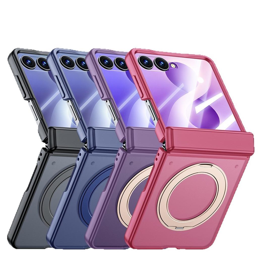 Suitable for Samsung ZFlip8 Magnetic Phone Case with Integrated Anti-peep Film, Matte Finish, Anti-drop, Foldable Protective Cover