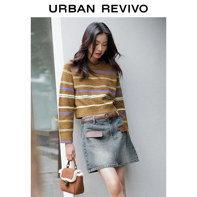 UR Women's College Style Color Block Knitted Sweater