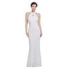 Elegantes Neckholder-Pailletten-Meerjungfrauen-Abendkleid, Ärmelloses Schlüsselloch-Formalkleid für Damen, Ideal für Abschlussbälle und Partys