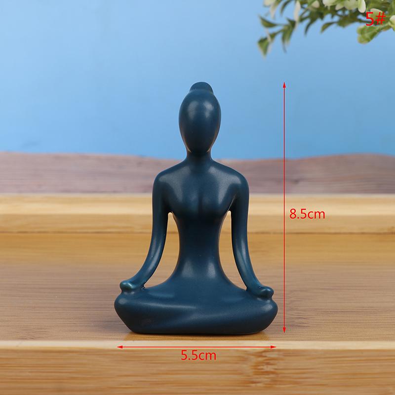 1pc Creative Meditation Yoga Pose Statue Figurine Ornaments Yoga Figure Decor Ornament Home Studio Decor