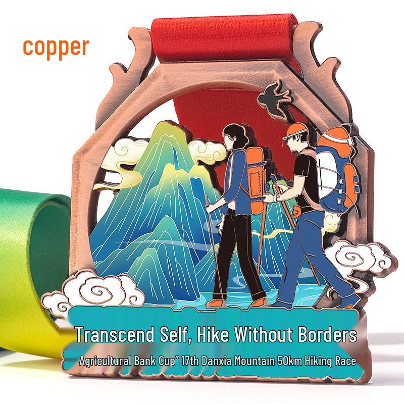 Custom Gold Medal for Hiking & Climbing Team Building Activity Commemoration бронзовый