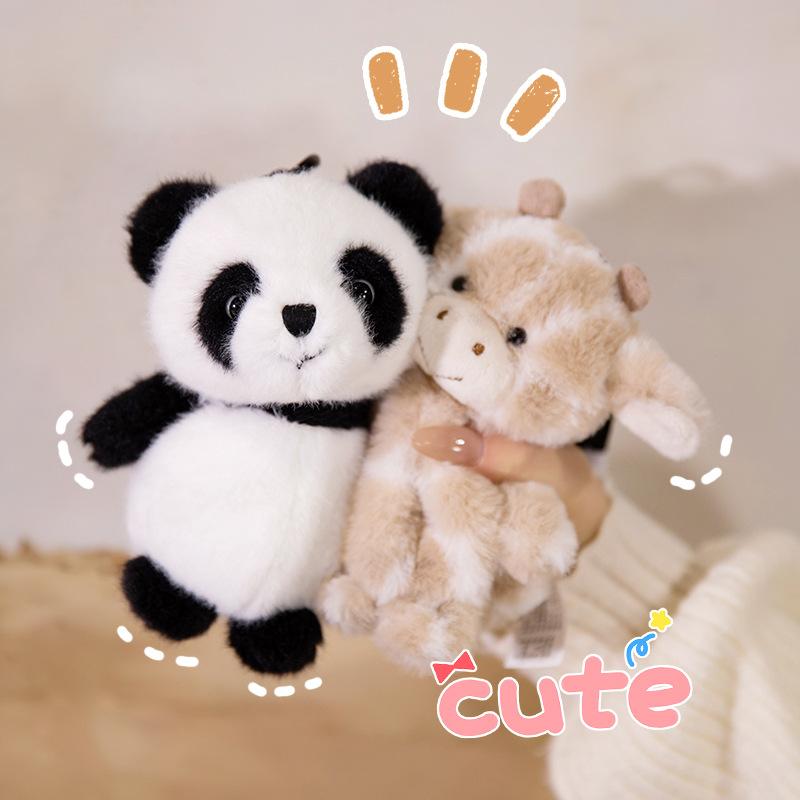 Cute Raccoon Pendant Panda Keychain Deer Plush Toy Zoo Gift Stall Children's Gift