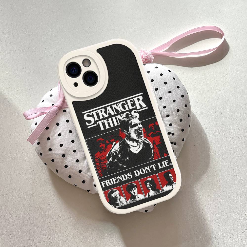 Hot S-Stranger T-Things Leather Phone Case For IPhone 15 14 13 Pro Max 12 11 16 Plus Phone Cover