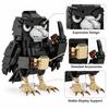 Cute Crow Raven Bird MOC Building Blocks Model, DIY Assemble Bricks Kit, Desktop Table Decor Ornament