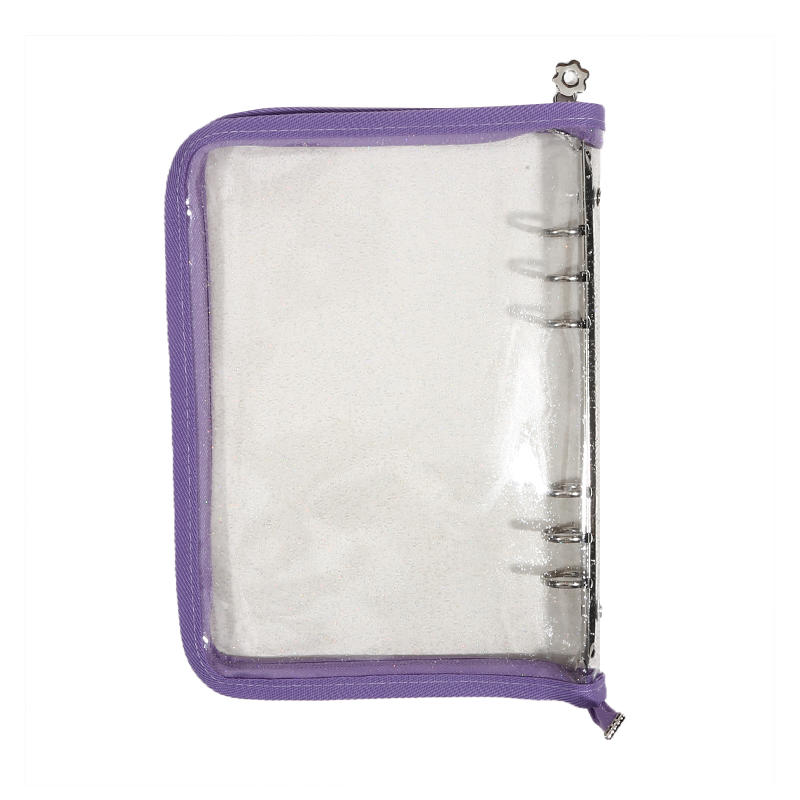 A5 6 Ring Binder Notebook with Zipper Pockets Photocard Holder Binder Sleeves Book Polaroid Small Card Photo Album
