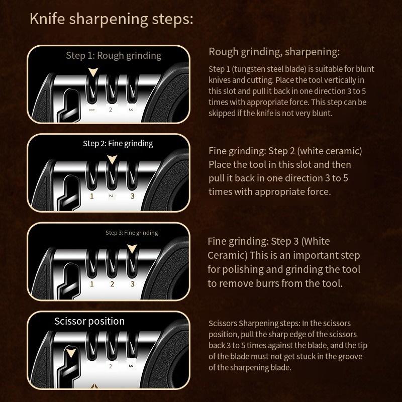 1PC Household Kitchen Knife Sharpener Multifunctional Whetstone Fine Grinding Fast Sharpening Scissors Cutting Tool Sharp Sharpening Artifact