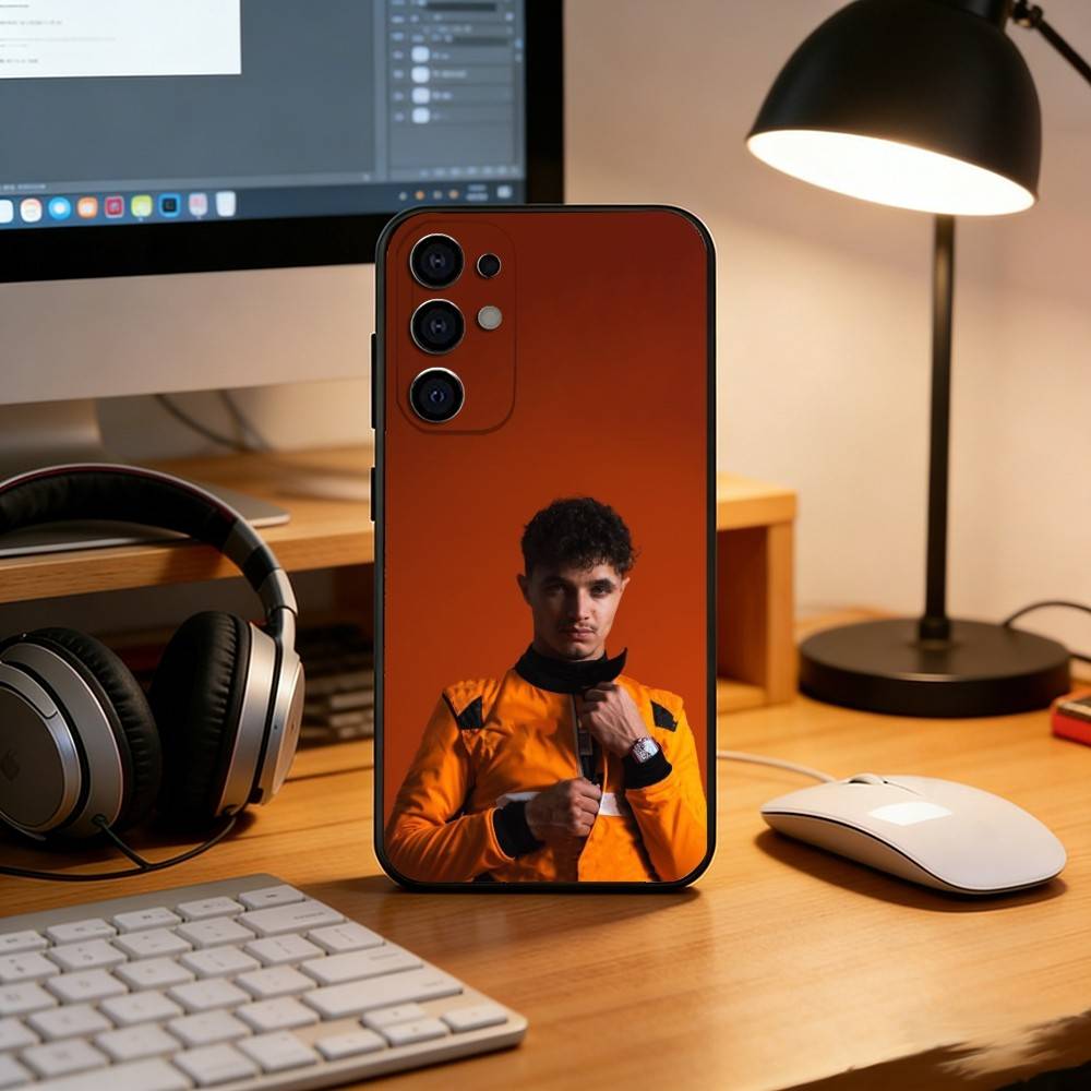 L-Lando Norris Phone Case For Samsung S25,S24,S21,S22,S23,S30,Ultra,S20,Plus,Fe,Lite,Note,10,Black Cover