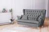 Ari Scandinavian Wing Sofa, Non-folding, Family Meble, Grey Velvet