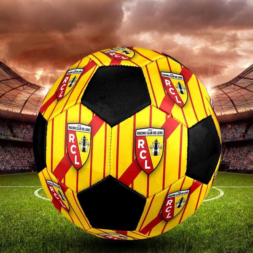 Racing Club De Lens Soccer Ball Colorful All Ages Machine Stitched PVC Competition Ready Durable High-Bounce.SIZE5