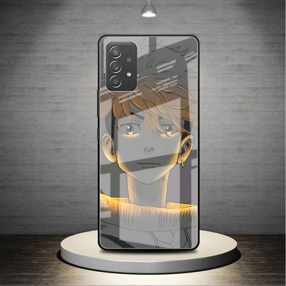 Glass Case For Samsung Galaxy A52 A71 A50 A51 A70 A21s A31 A72 A10 A12 A30 A22 5G Phone Cover  Japanese Anime Tokyo Revengers